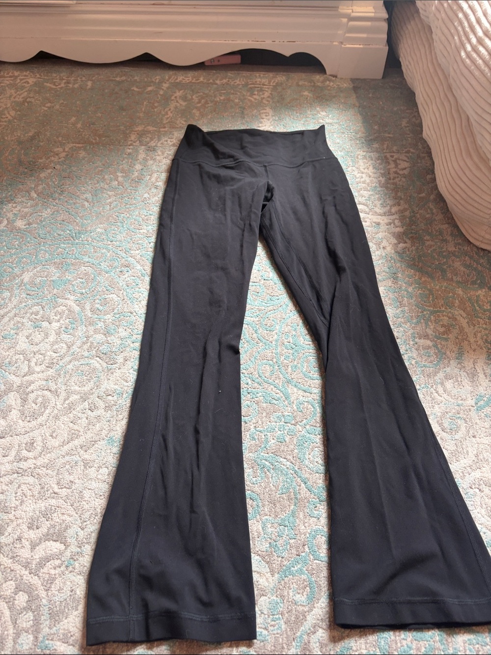 lululemon athletica Black Boot-Cut Flare Yoga Pants